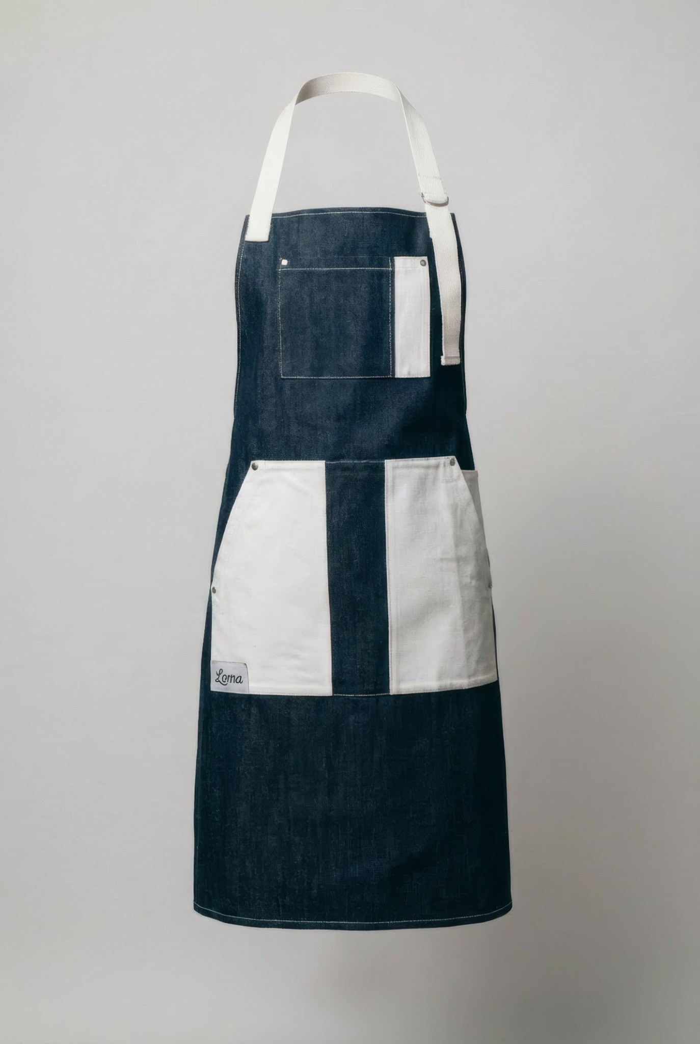 Tablier denim bicolore – Frida
